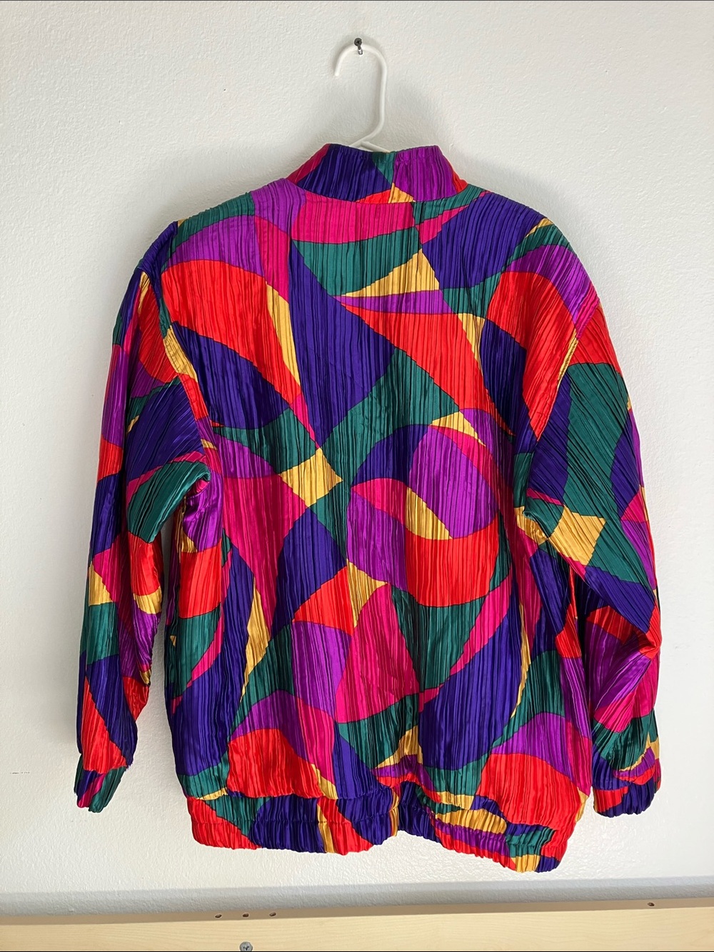 Abstract Colorblock Bomber Jacket - Multicolor - Picture 2 of 7